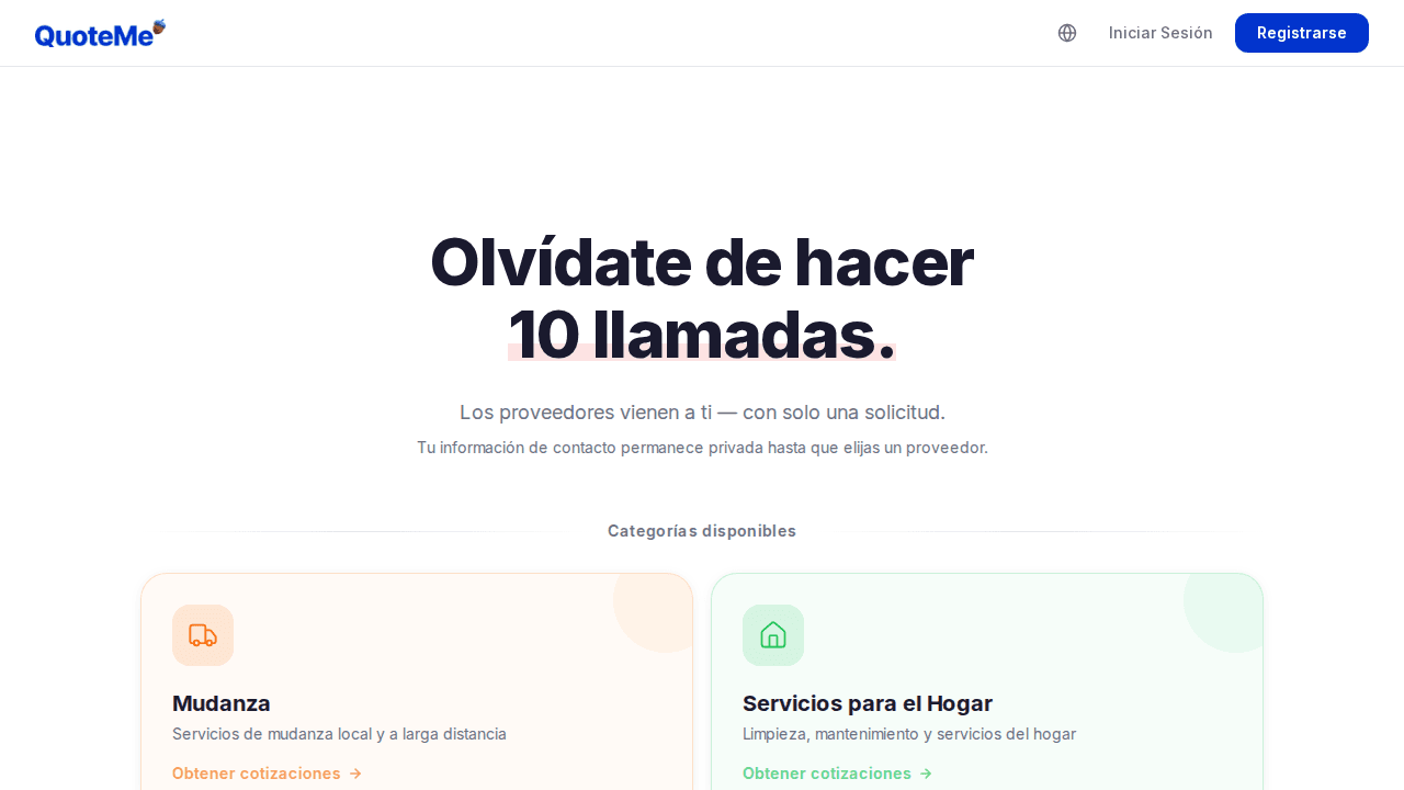 Explorar Servicios - landing hero