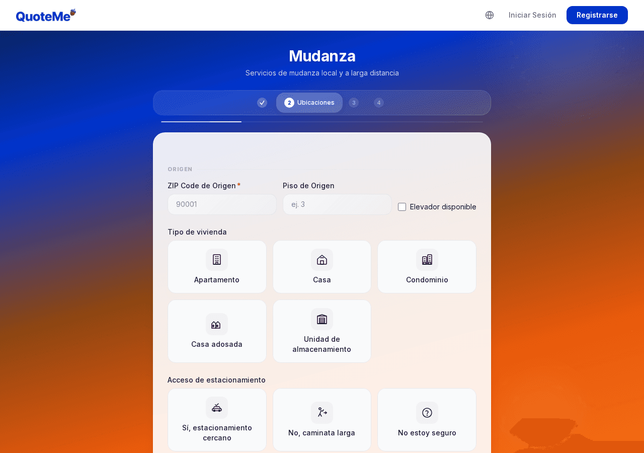 Completar el Formulario - request form step2